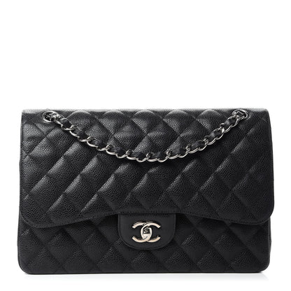 Chanel Caviar Quilted Jumbo Double Flap Black 1 of 11