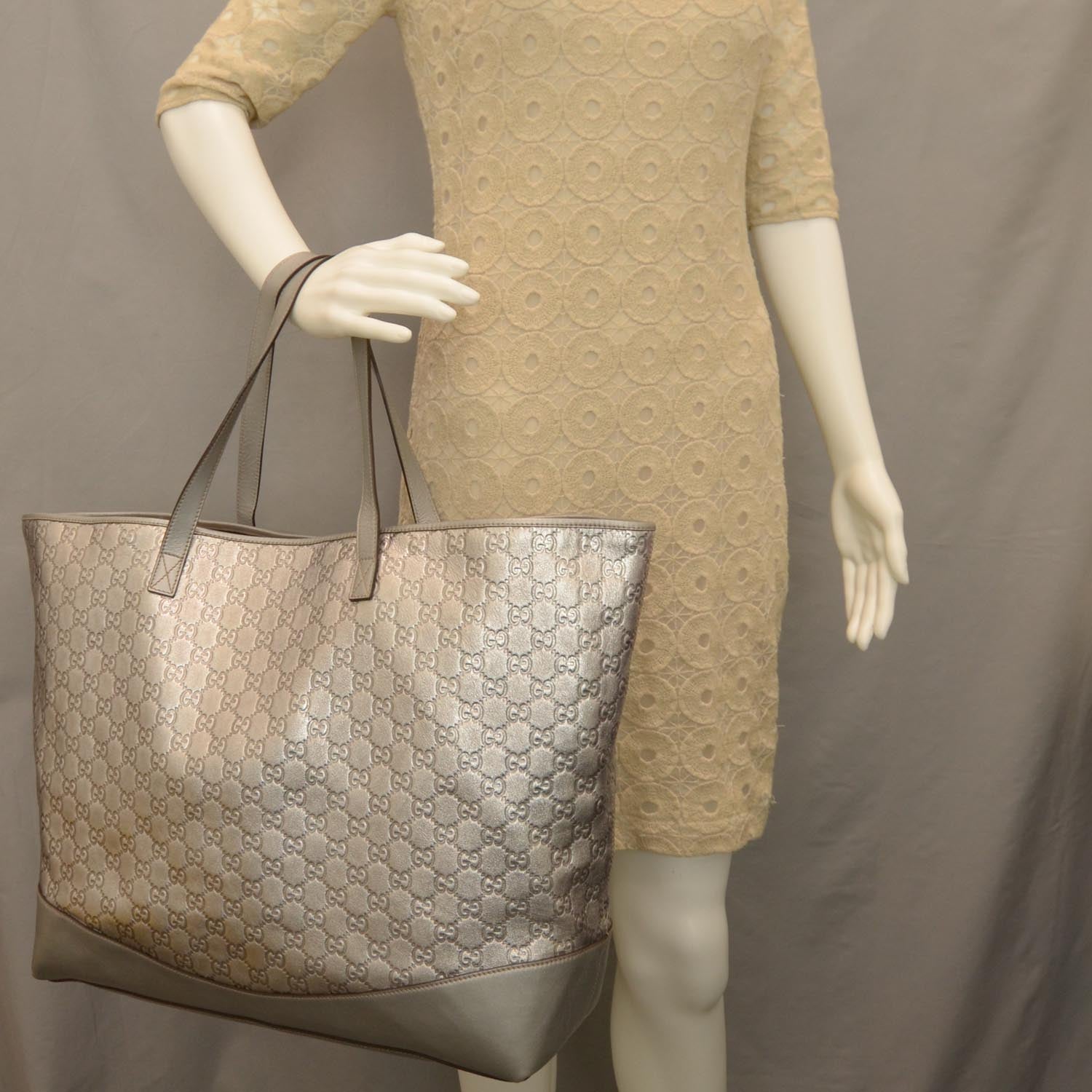 Gucci Guccissima Large Tote Silver 2 of 9