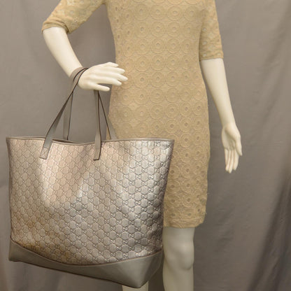 Gucci Guccissima Large Tote Silver 2 of 9