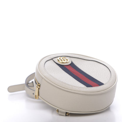 Gucci Textured Calfskin Web Mini Ophidia Round Backpack Mystic White 3 of 9