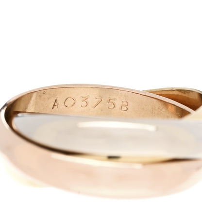 Cartier 18K Pink Yellow White Gold Classic Les Must De Cartier Trinity Ring 54 6.75 4 of 5