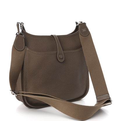 Hermes Taurillon Clemence Evelyne III PM Etoupe 4 of 10
