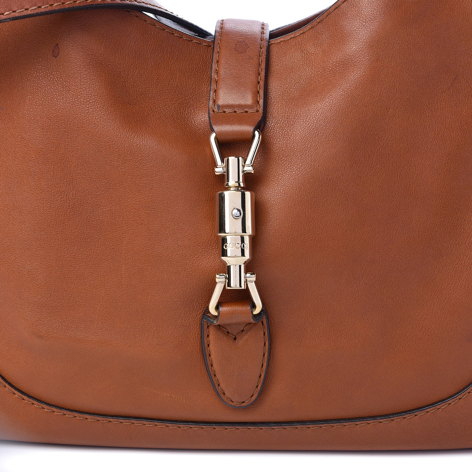 Gucci Calfskin New Medium Jackie Shoulder Bag Tan 11 of 21