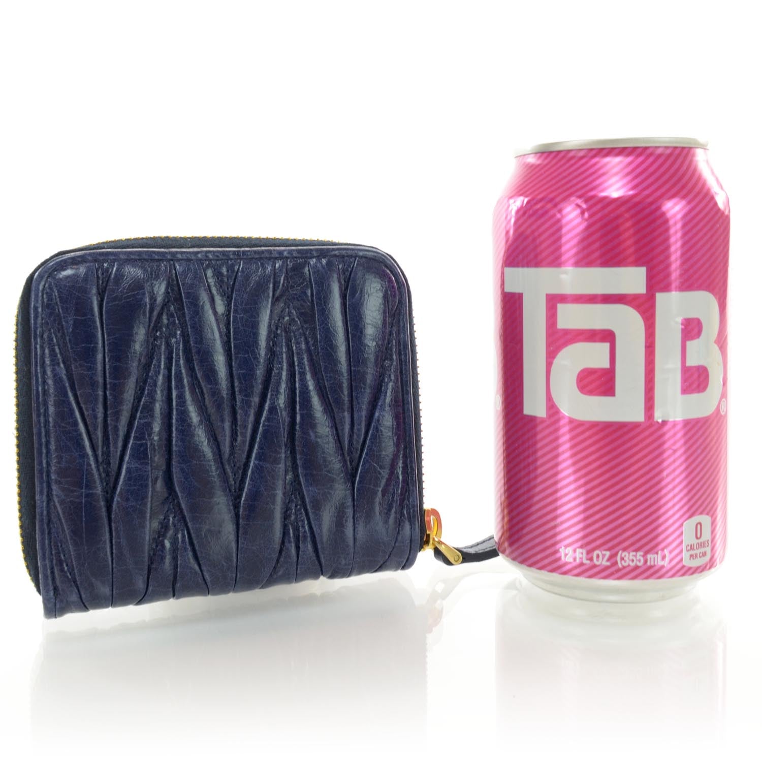 Miu Miu Matelasse Compact Wallet Blue 2 of 8