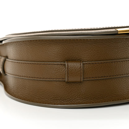 Chloe Grained Calfskin Small Marcie Saddle Bag Dark Khaki 8 of 9