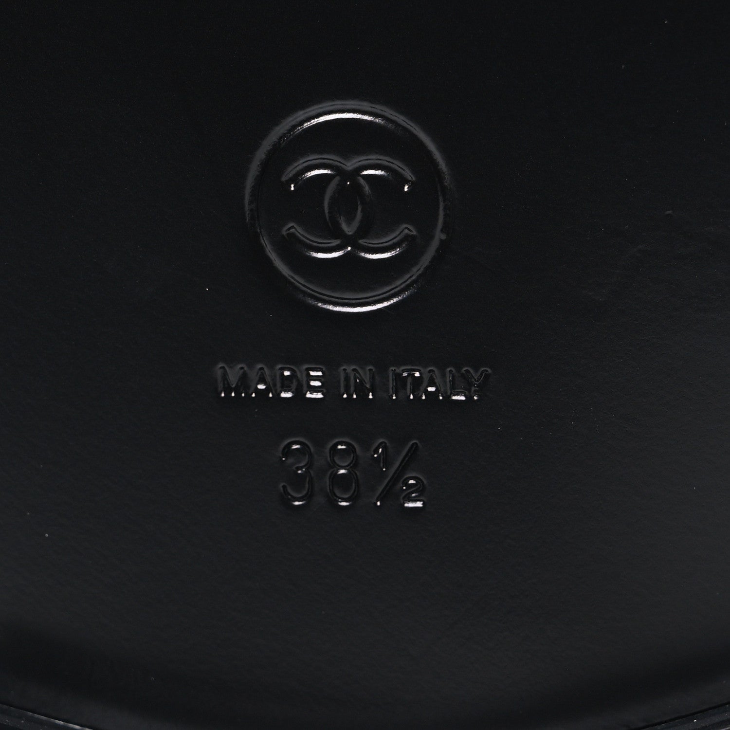 Chanel Lambskin CC Mocassin Loafers 38.5 Black 8 of 11