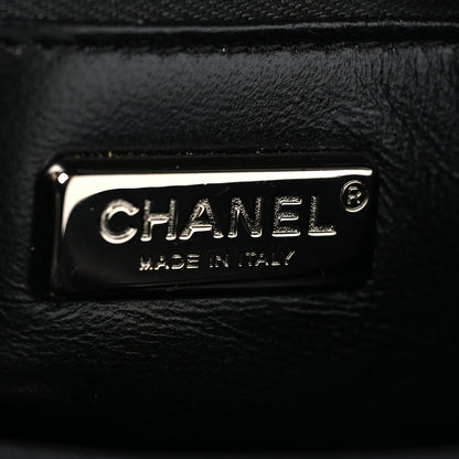 Chanel Velvet Strass Evening Flap Bag Black Silver 5 of 10