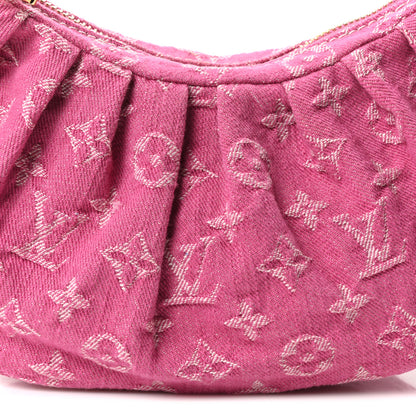 Louis Vuitton Monogram Denim Pochette Valley Fuchsia 7 of 10