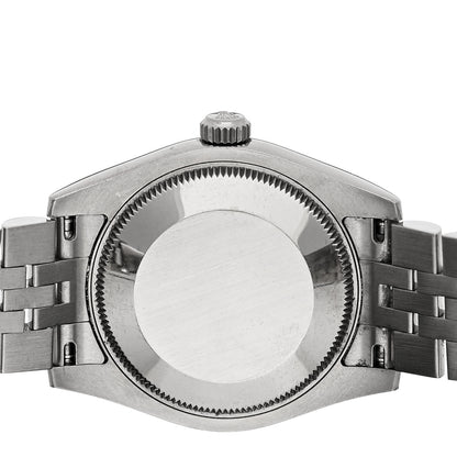 Rolex Stainless Steel 18K White Gold 31mm Oyster Perpetual Datejust Watch Silver 178274 4 of 5