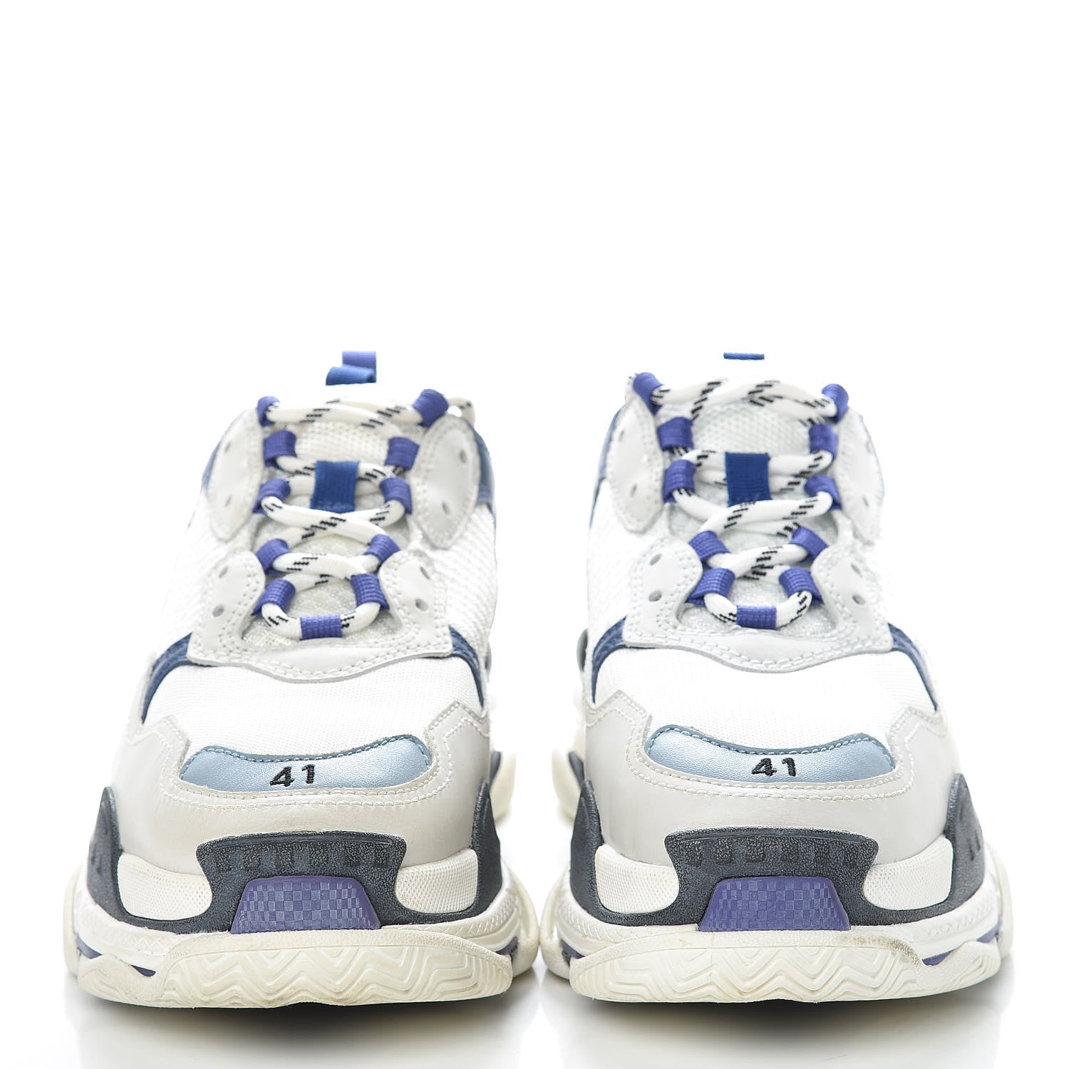 Balenciaga Fabric Mesh Mens Triple S Sneakers 41 White Blue Violet 2 of 19