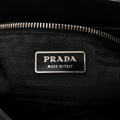 Prada Cervo Antik Easy A Foldover Pushlock Flap Shoulder Bag Black 6 of 12