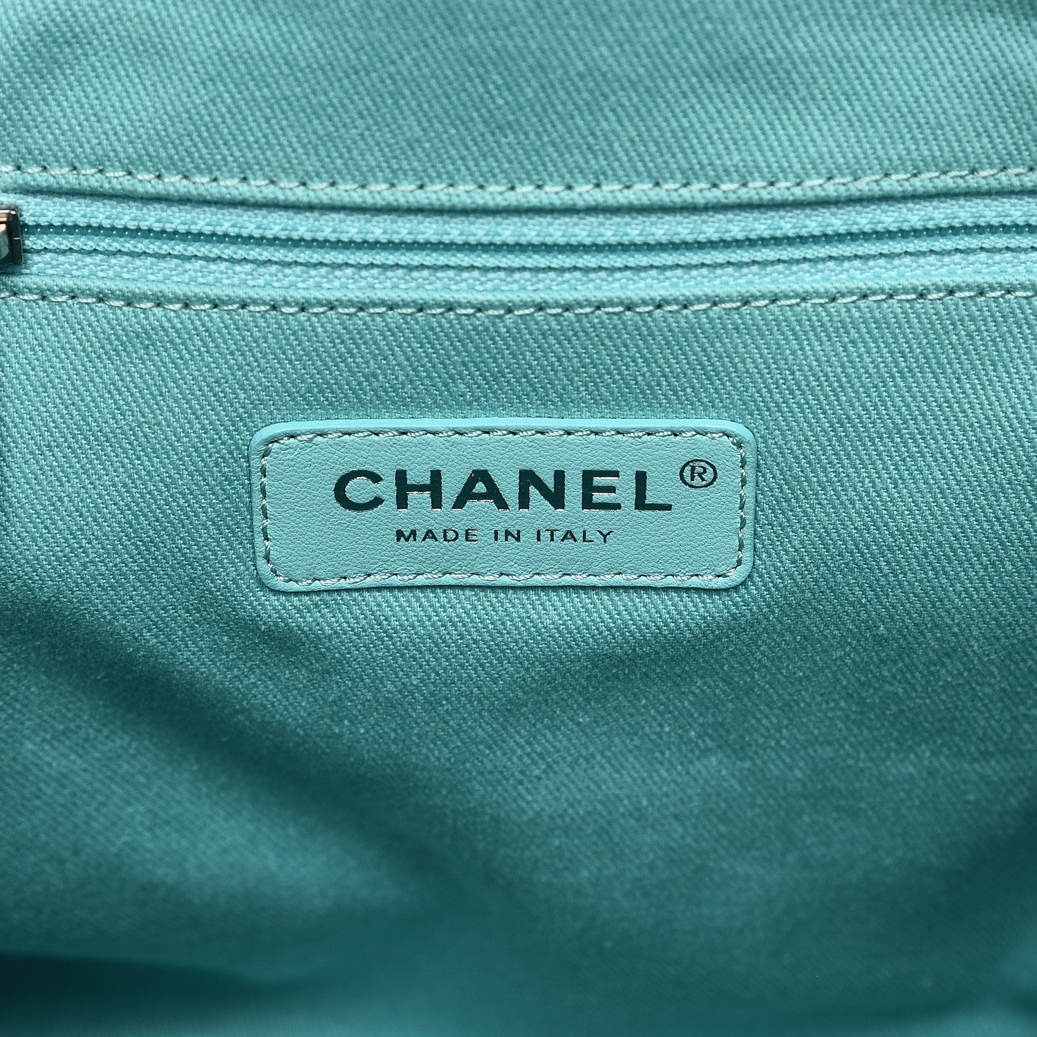 Chanel Woven Straw Raffia Deauville Mini Tote Turquoise 13 of 15