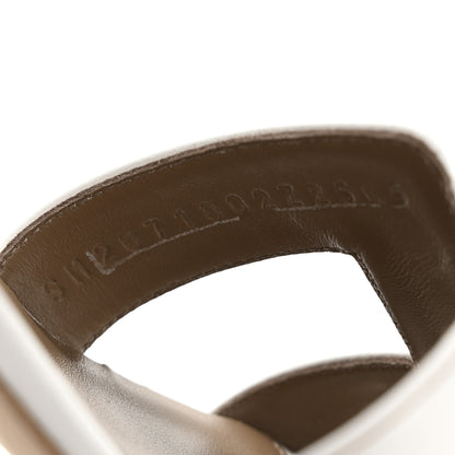 Hermes Calfskin Oasis Sandals 37.5 White 9 of 9