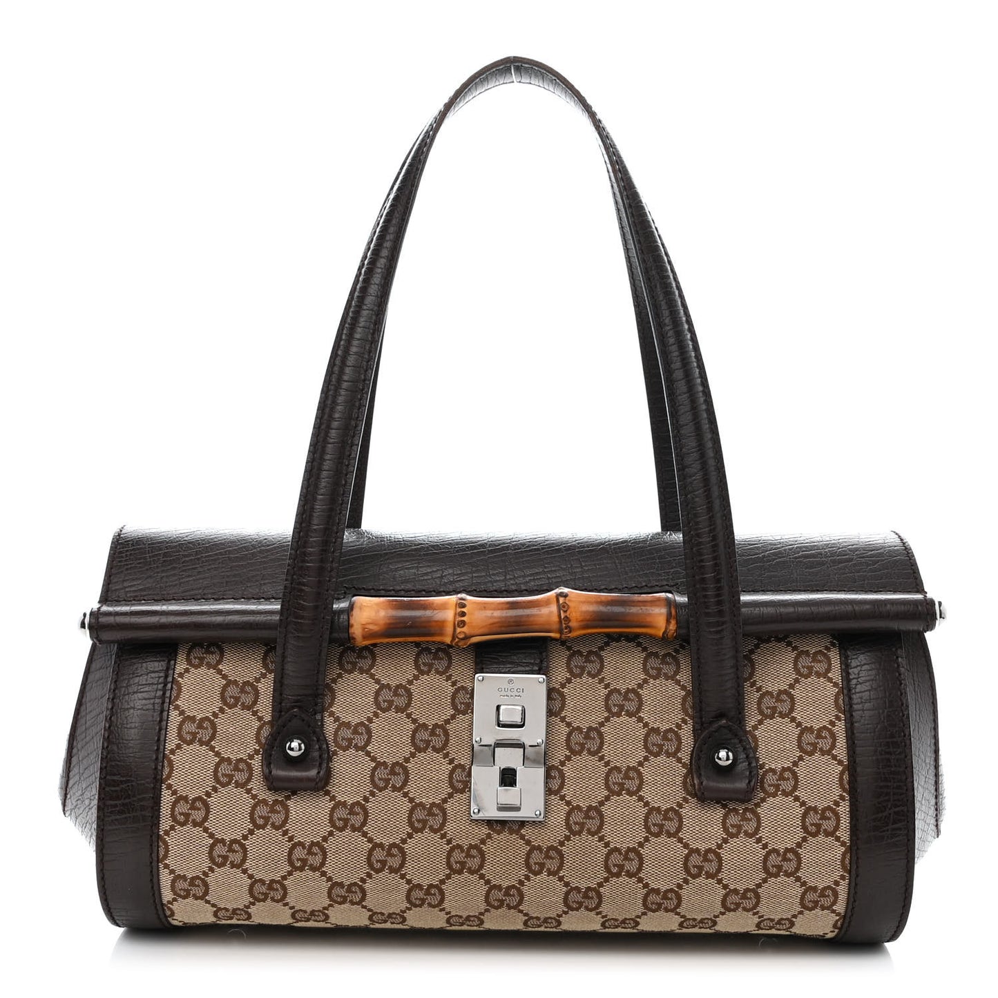 Monogram Bamboo Bullet Bag Dark Brown