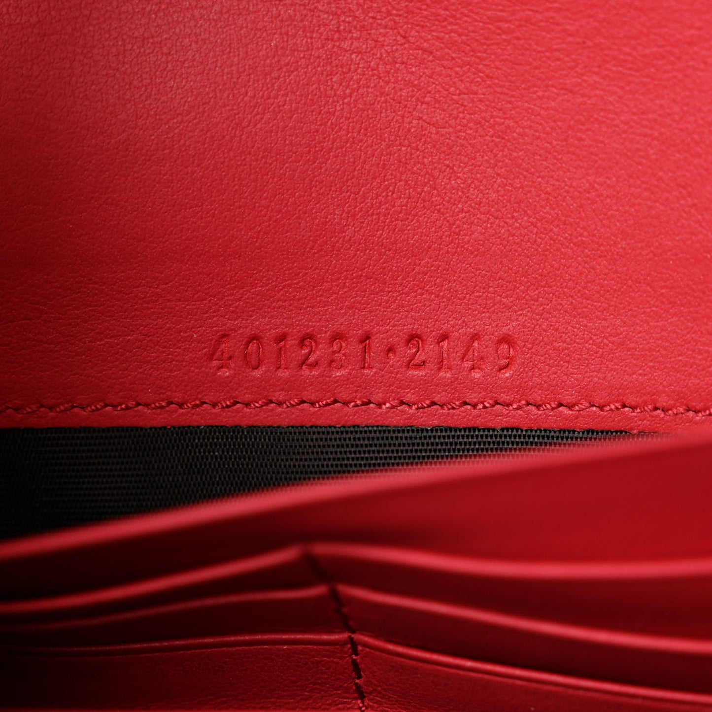 GG Supreme Monogram Mini Dionysus Chain Wallet Beige Vulcanic Red