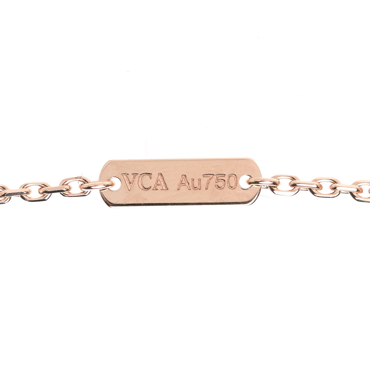 Van Cleef & Arpels 18K Rose Gold Gray Mother of Pearl Vintage Alhambra Pendant Necklace 5 of 7