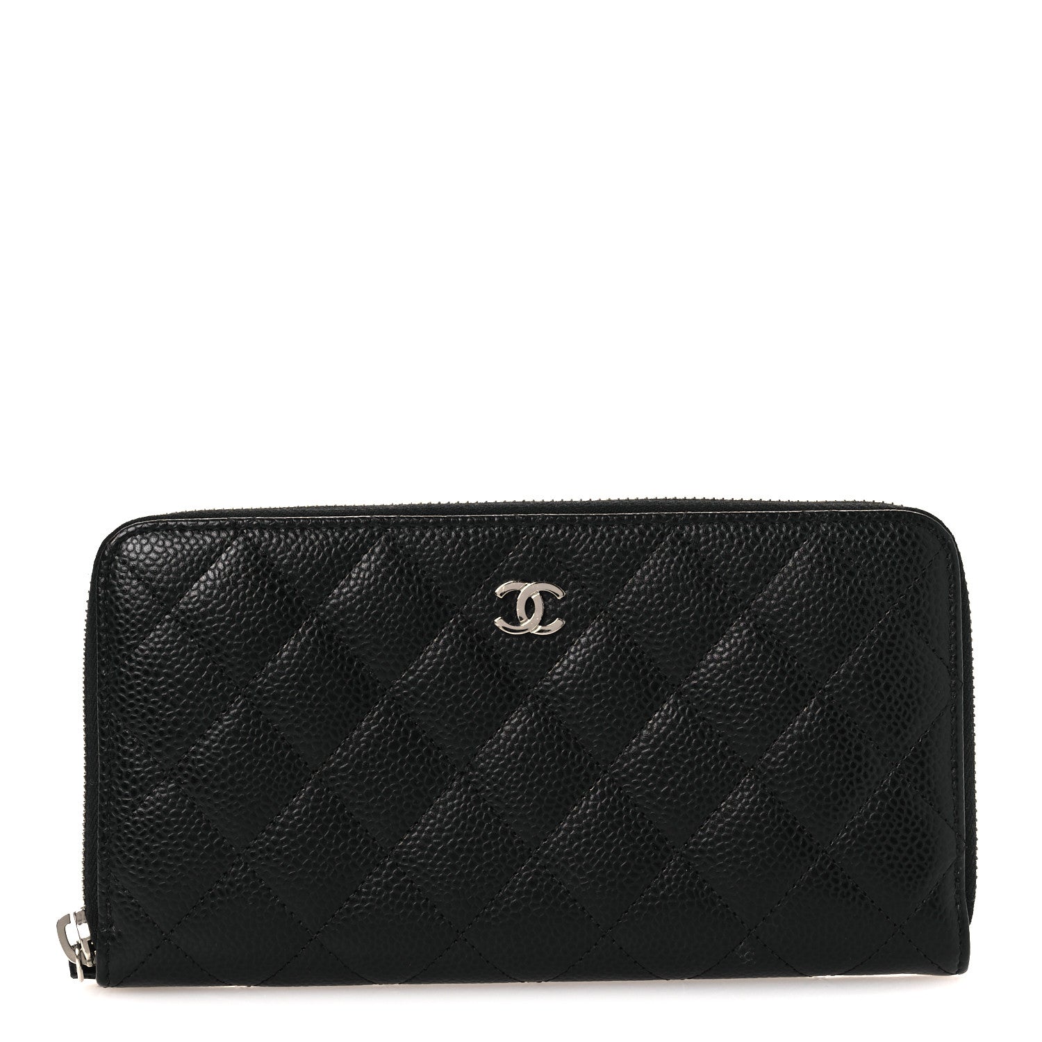 Chanel Caviar Quilted Large Gusset Zip Around Wallet Black 1 of 11