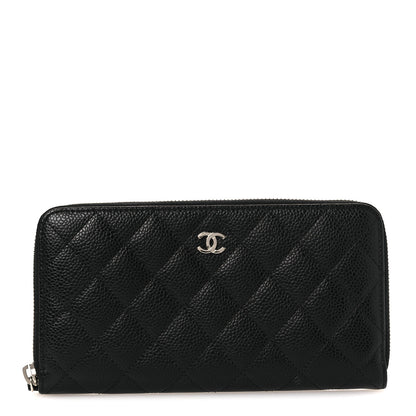 Chanel Caviar Quilted Large Gusset Zip Around Wallet Black 1 of 11