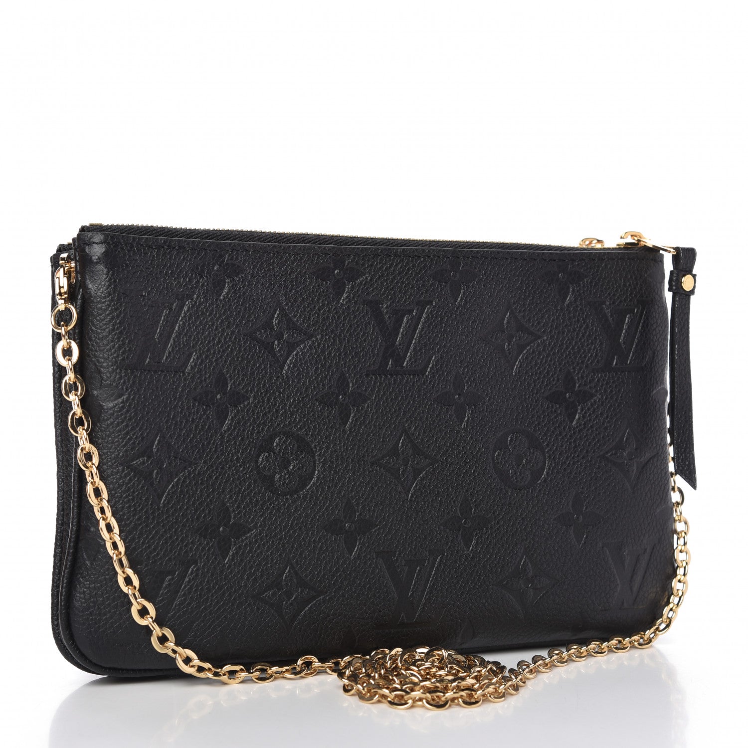 Louis Vuitton Empreinte Double Zip Pochette Black 3 of 10