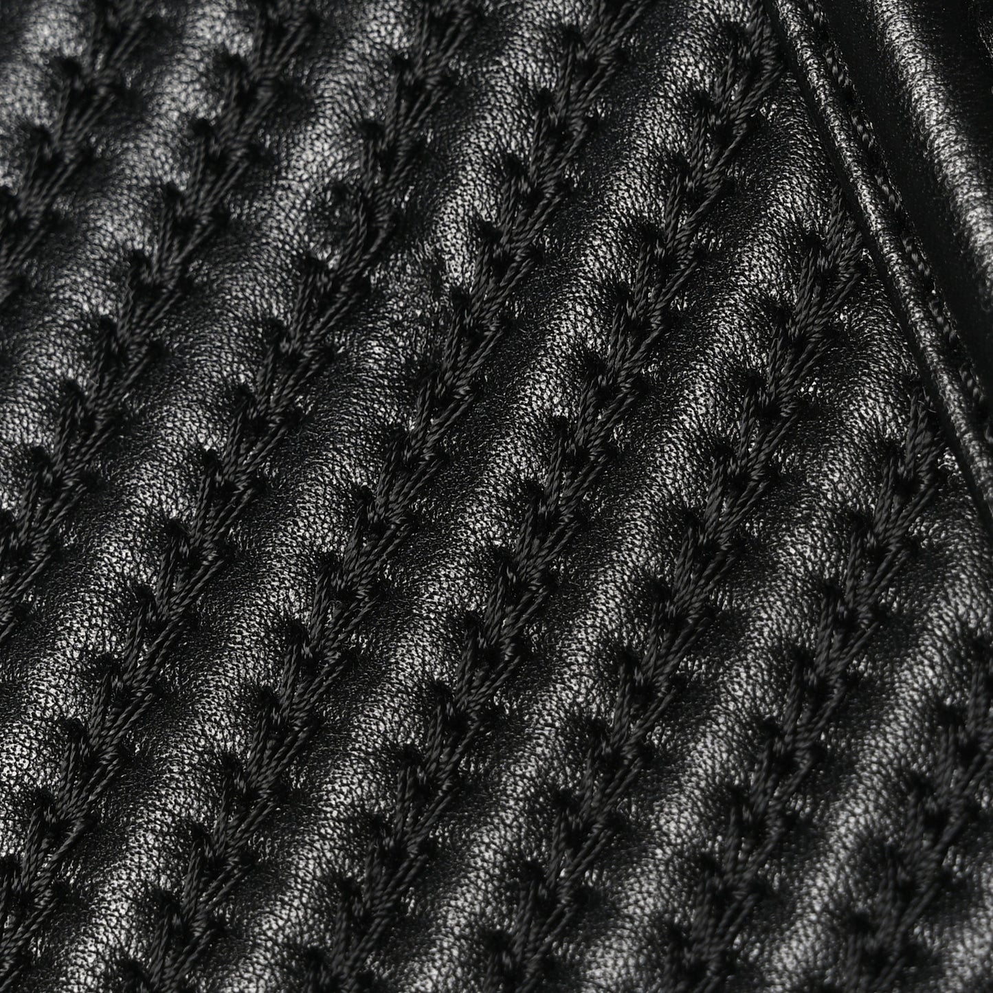 Calfskin Chevron Quilted New Medium Braided Boy Flap Black