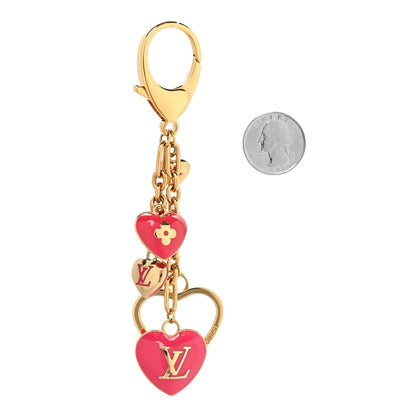 Louis Vuitton Coeurs Heart Bag Charm Key Holder Pink 2 of 3