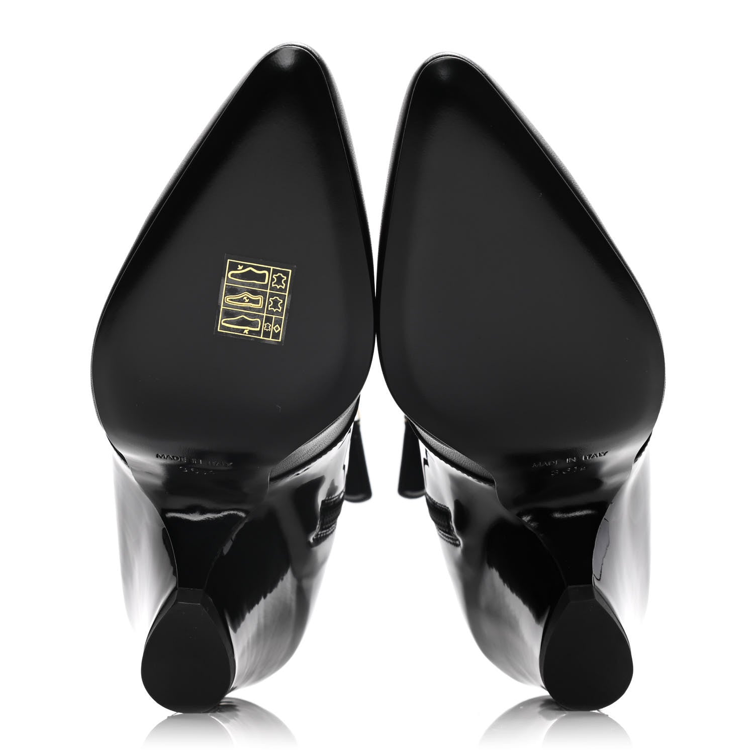 Chanel Lambskin Patent Calfskin Short Ankle Boots 36.5 Black 7 of 13