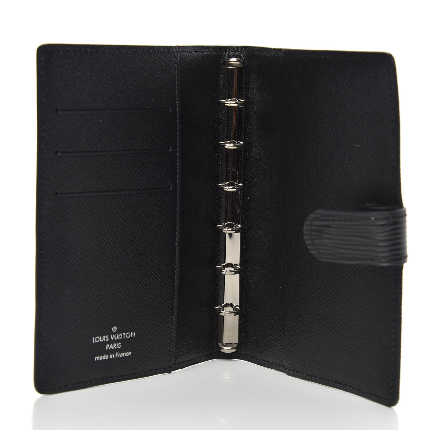 Louis Vuitton Epi Small Ring Agenda Cover Black 5 of 8