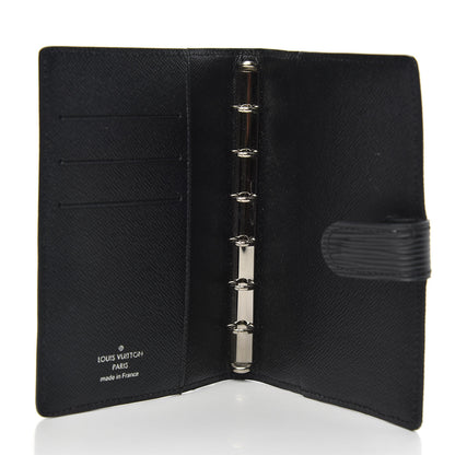 Louis Vuitton Epi Small Ring Agenda Cover Black 5 of 8