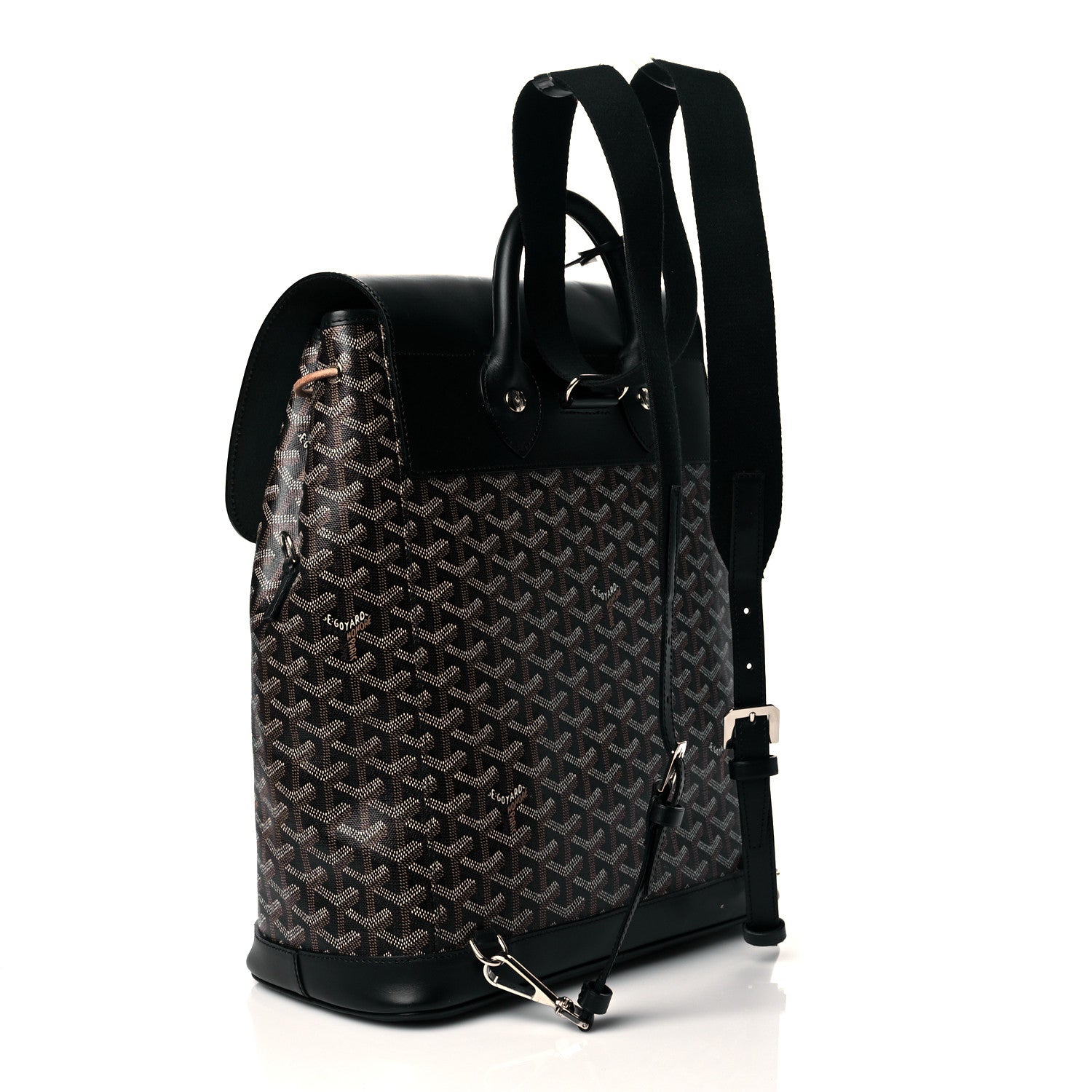 Goyard Goyardine Calfskin Alpin MM Backpack Black 3 of 9