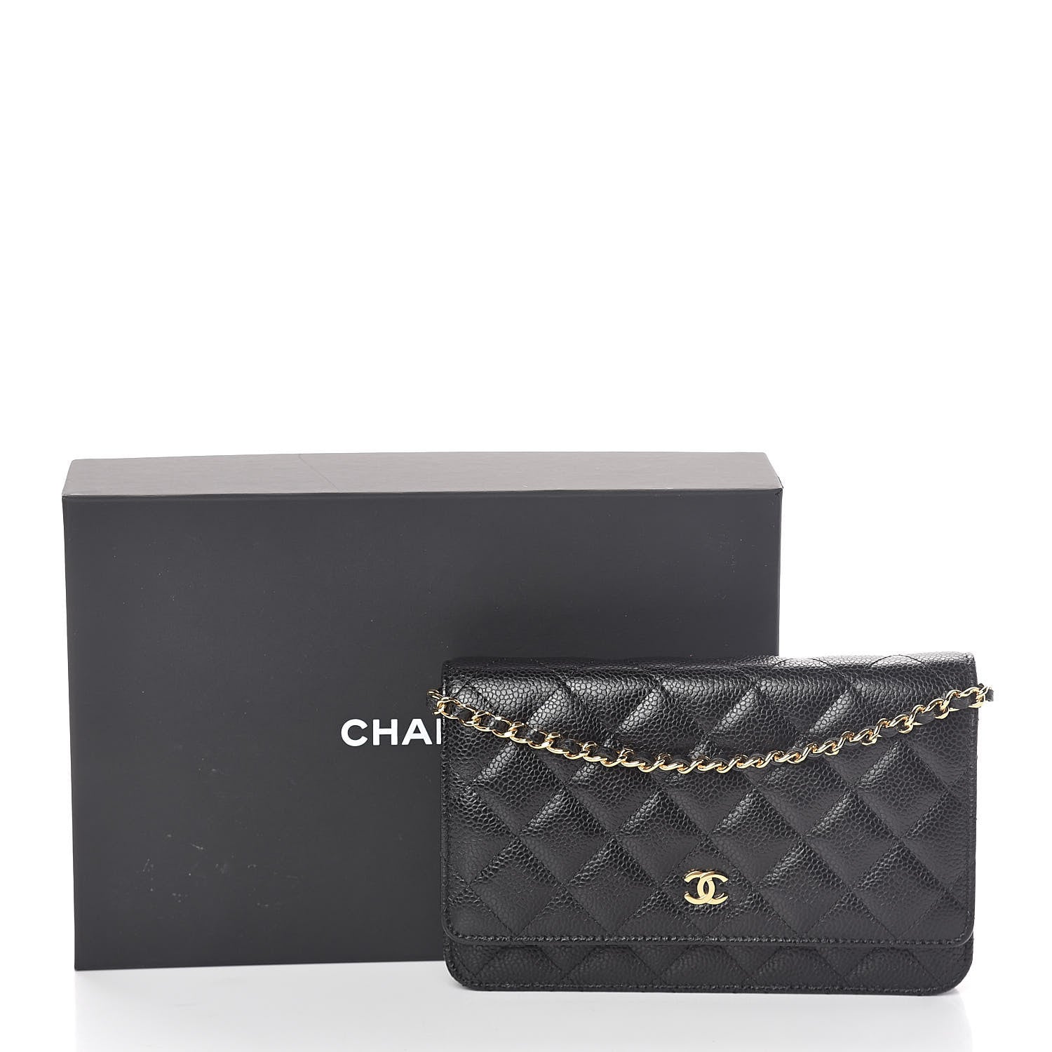 Chanel Caviar Quilted Wallet On Chain WOC Black 12 of 12