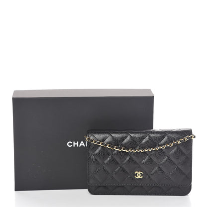 Chanel Caviar Quilted Wallet On Chain WOC Black 12 of 12