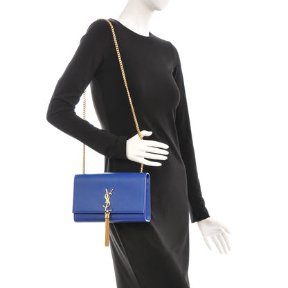 Saint Laurent Smooth Calfskin Medium Classic Monogram Kate Tassel Satchel Royal Blue 2 of 8
