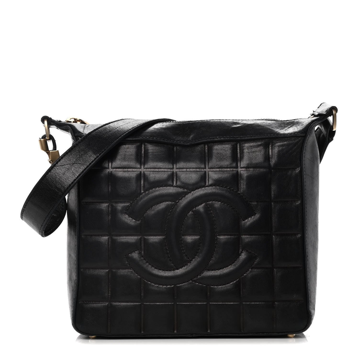 Chanel Lambskin Quilted Small Chocolate Bar Shoulder Bag Black 1 of 20