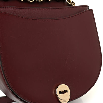 Salvatore Ferragamo Calfskin Small Vela Flap Bag Wine 7 of 17
