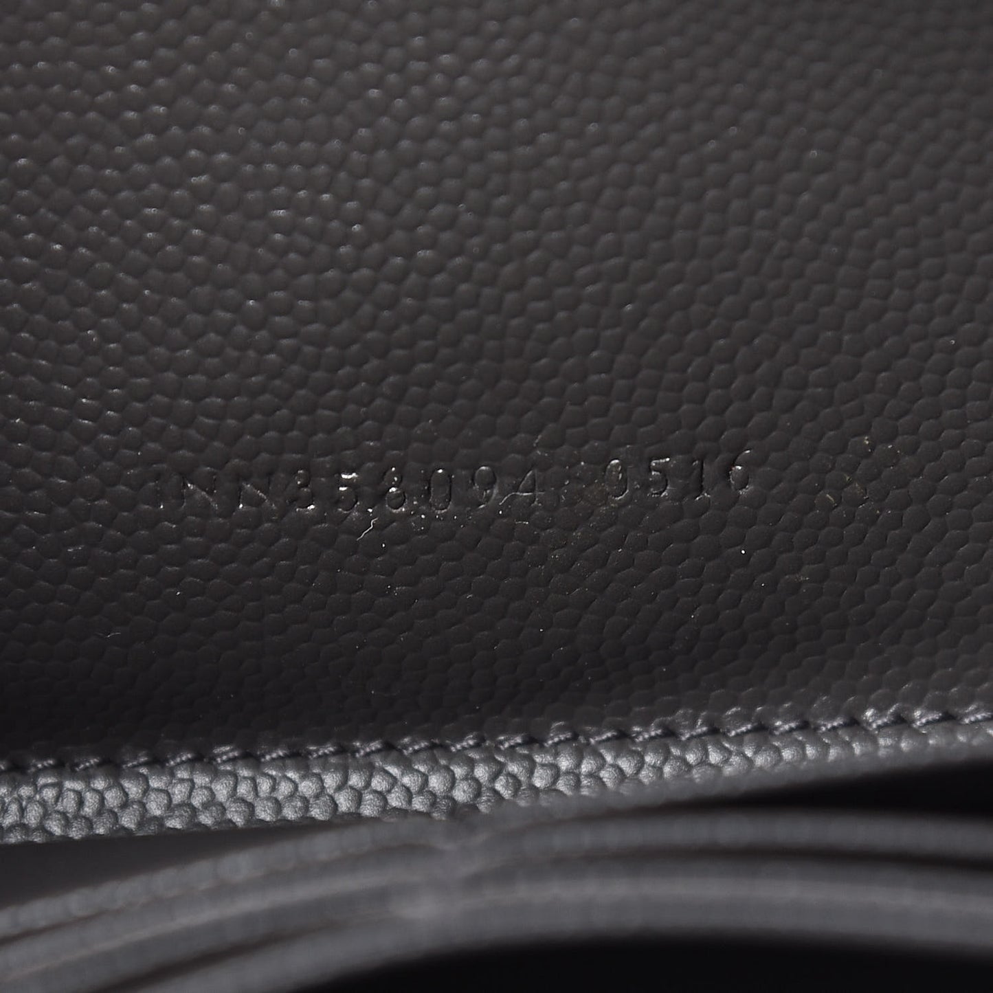 Grain De Poudre Matelasse Chevron Monogram Zip Around Wallet Coal