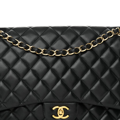 Chanel Lambskin Quilted Maxi Single Flap Black 8 of 12