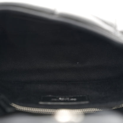 Saint Laurent Lambskin Quilted Toy Loulou Puffer Monogram Chain Satchel Black 5 of 10