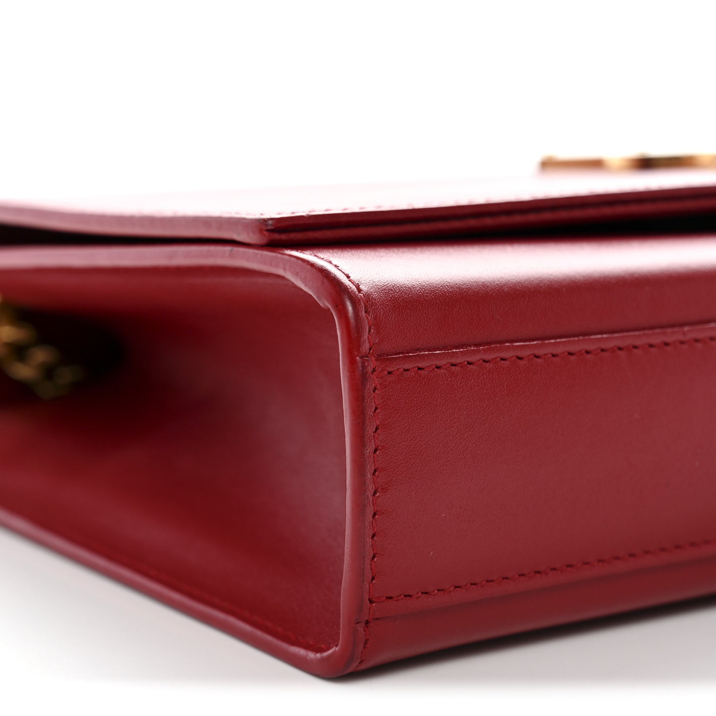 Smooth Calfskin Medium Classic Monogram Kate Tassel Satchel Lipstick Red