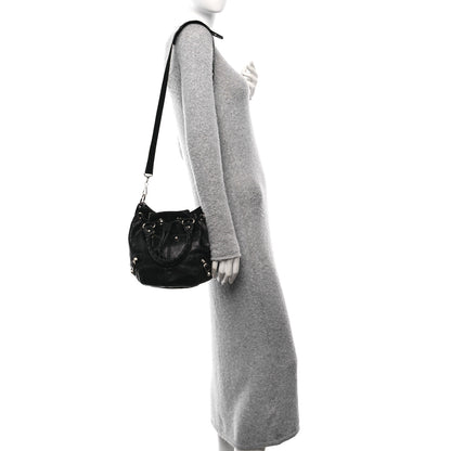 Balenciaga Agneau Giant 12 Silver Hardware Mini Pompon Black 2 of 10