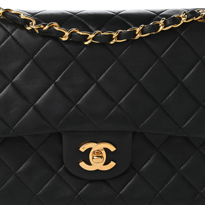 Chanel Lambskin Quilted Medium Double Flap Black 10 of 10