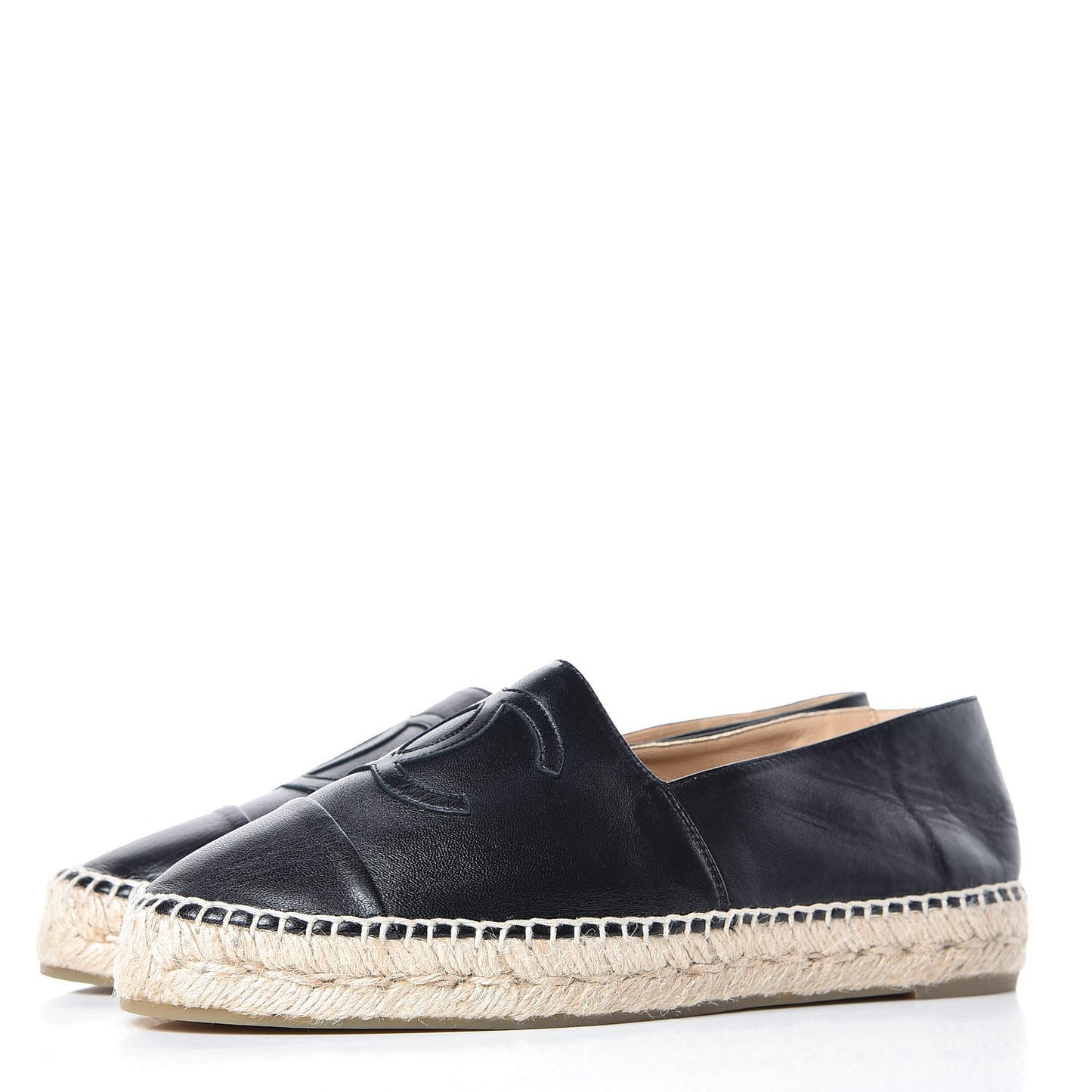 Lambskin CC Espadrilles 40 Black