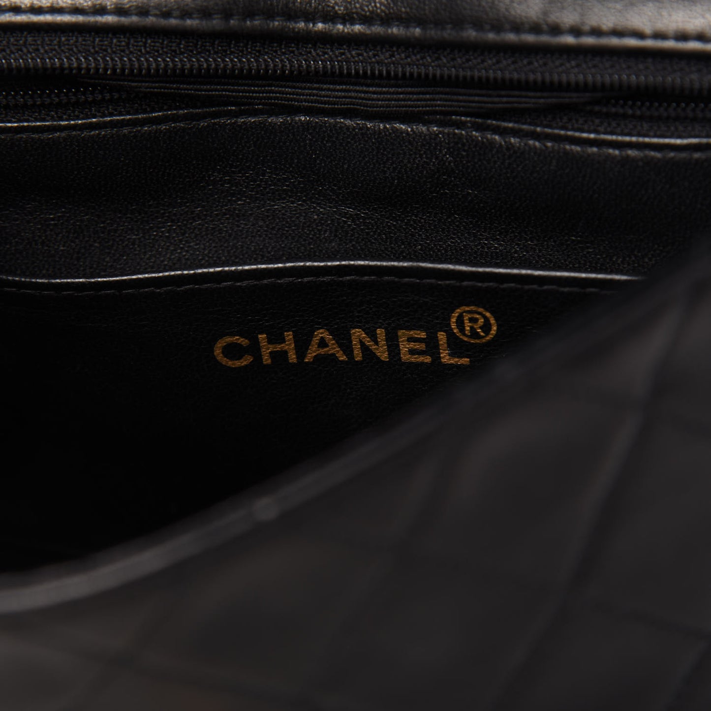 Lambskin Quilted Mini Square Flap Black
