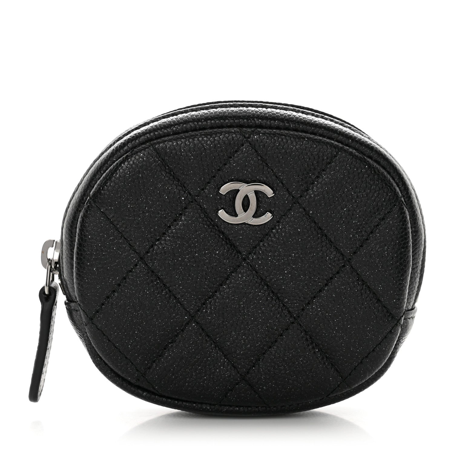Chanel Iridescent Caviar Quilted Zip Around Classic Coin Purse Black 1 of 8
