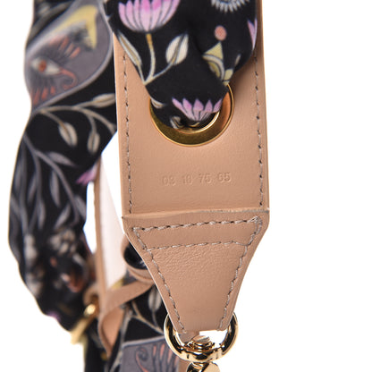 Chloe Calfskin Silk Floral Scarf Strap Tan 5 of 5