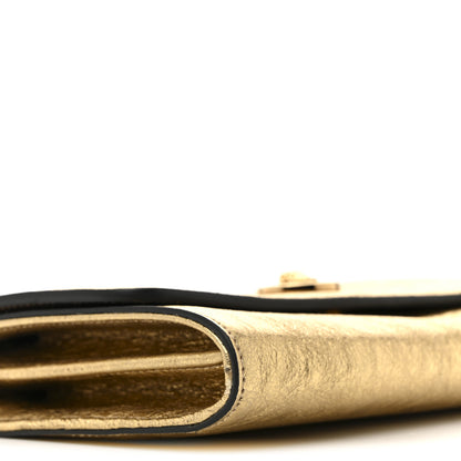 Versace Metallic Lambskin Medusa Wallet On Chain Gold 8 of 10