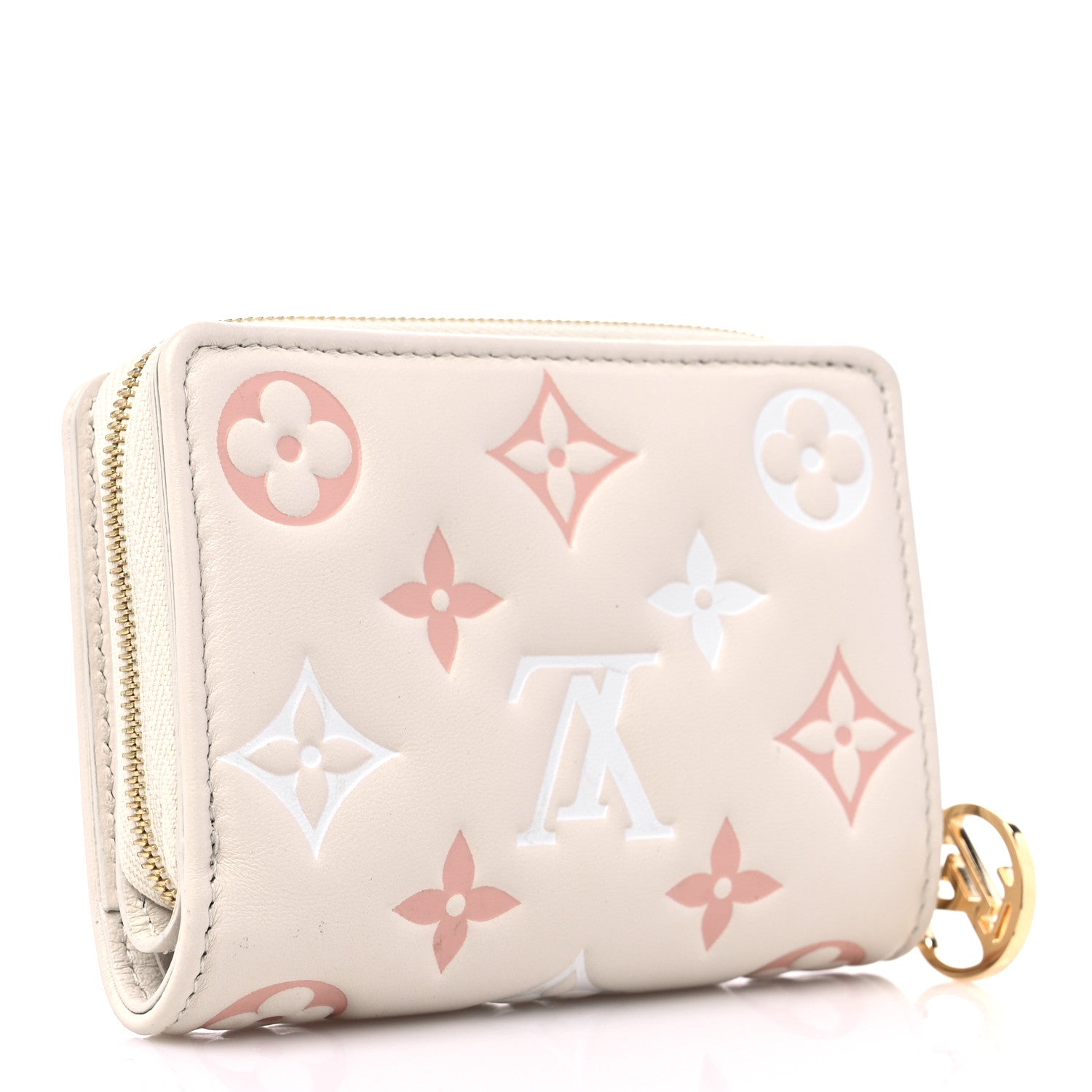 Louis Vuitton Lambskin Embossed Monogram Lou Wallet Natural Creme 2 of 9