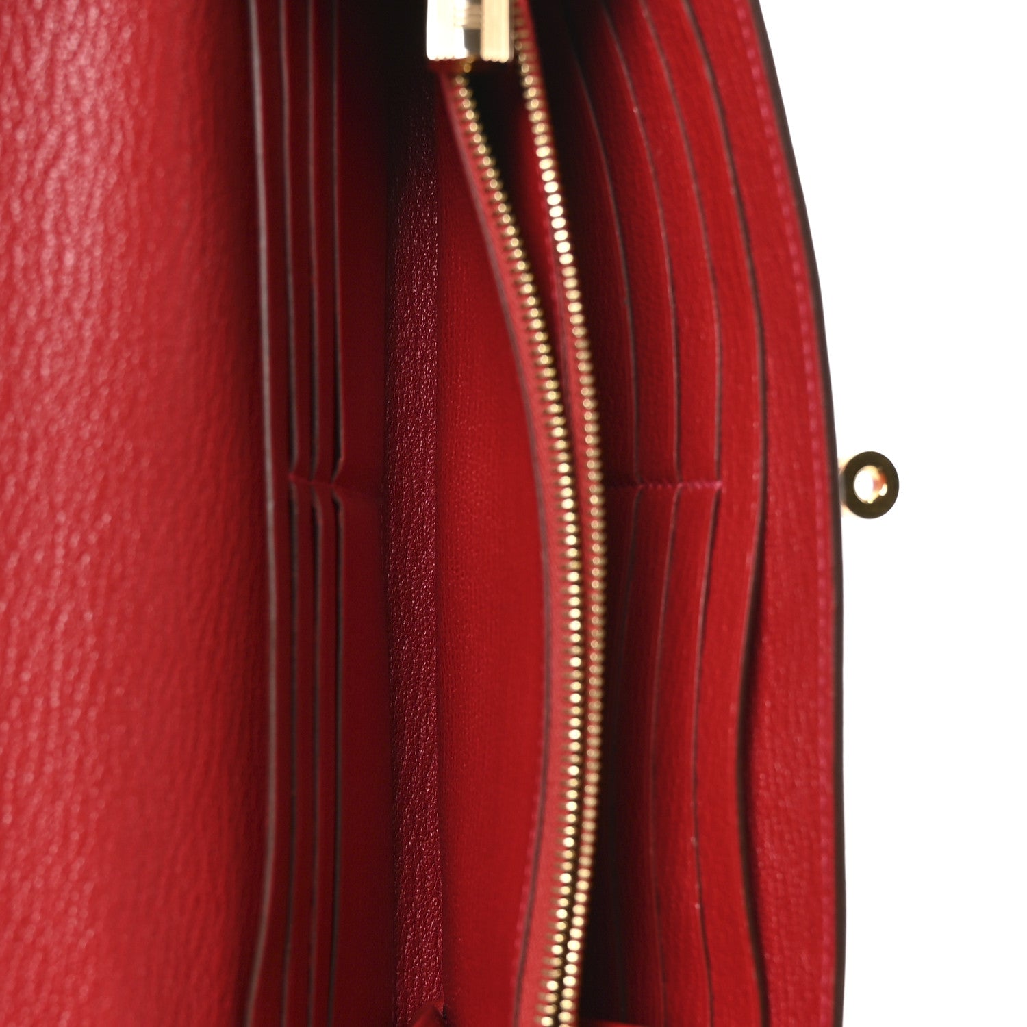 Hermes Chevre Mysore Kelly Longue Wallet Rouge Casaque 9 of 16
