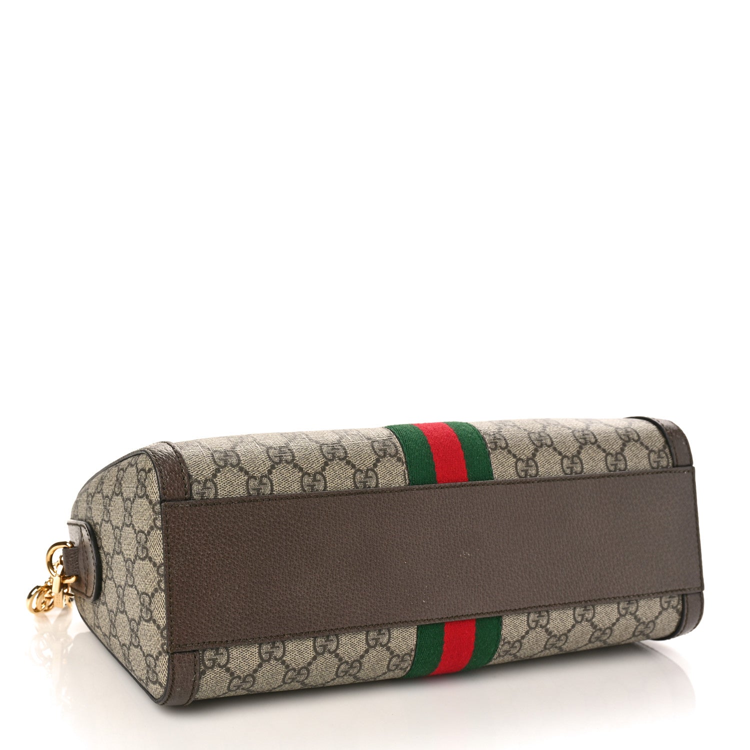 Gucci GG Supreme Monogram Web Medium Ophidia Boston Brown 4 of 9