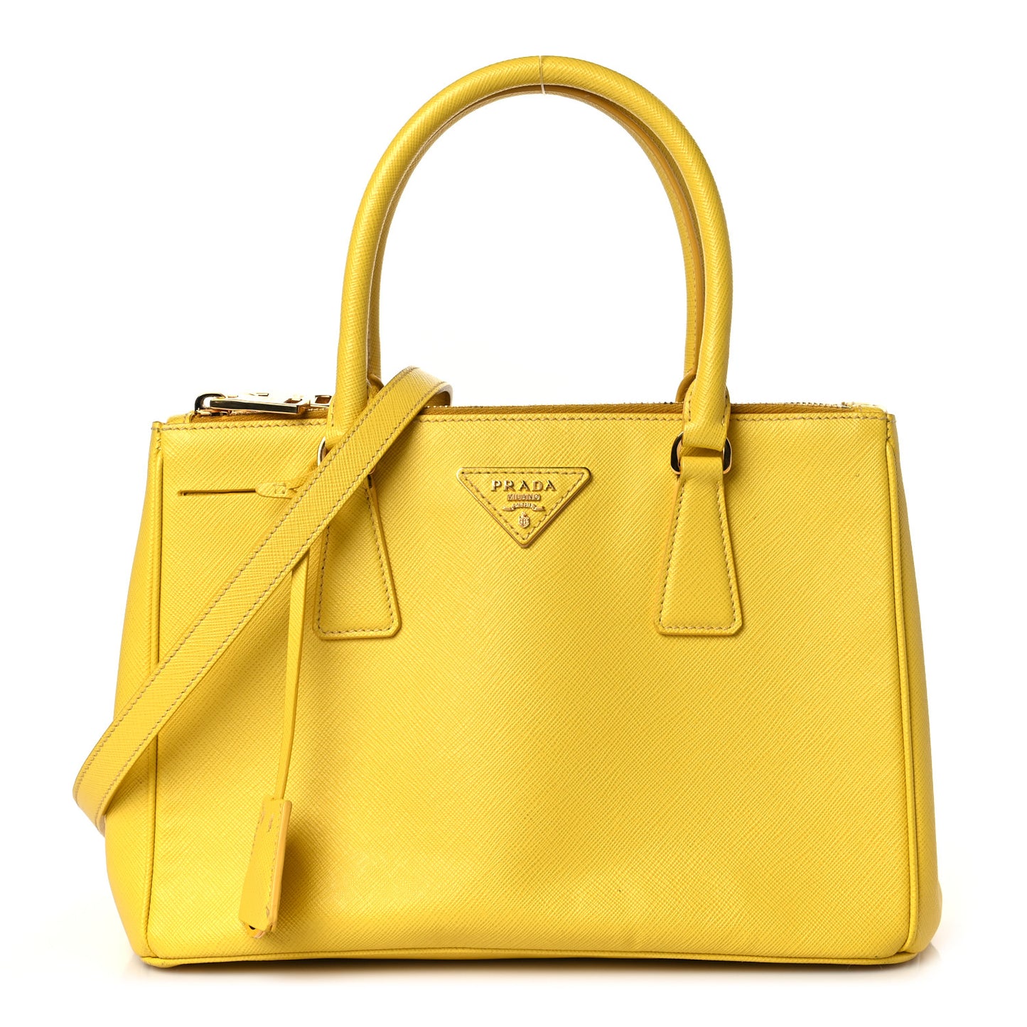 Saffiano Small Galleria Double Zip Tote Soleil