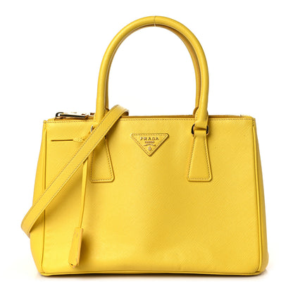 Prada Saffiano Small Galleria Double Zip Tote Soleil 1 of 10